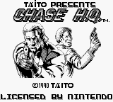 Chase HQ title screen for GameBoy